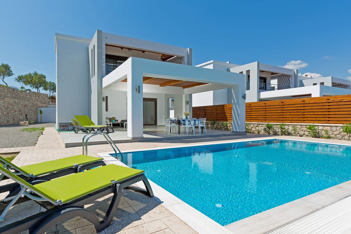 Superior villa, 3 slaapkamers, privézwembad, aan het strand | Terras