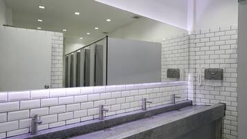 Shower, free toiletries, hair dryer, bidet