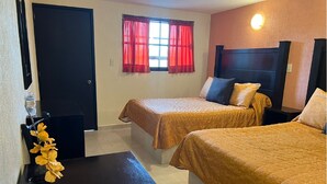 Family Double Room, 2 Double Beds | Desk, iron/ironing board (on request), free WiFi, bed sheets - Hotel Posada Real (Mineral del Monte)