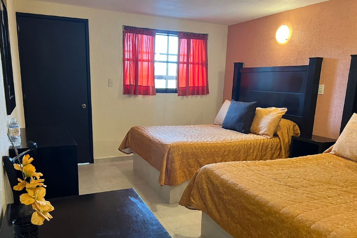 Family Double Room, 2 Double Beds | Desk, iron/ironing board (on request), WiFi (free), bed sheets
