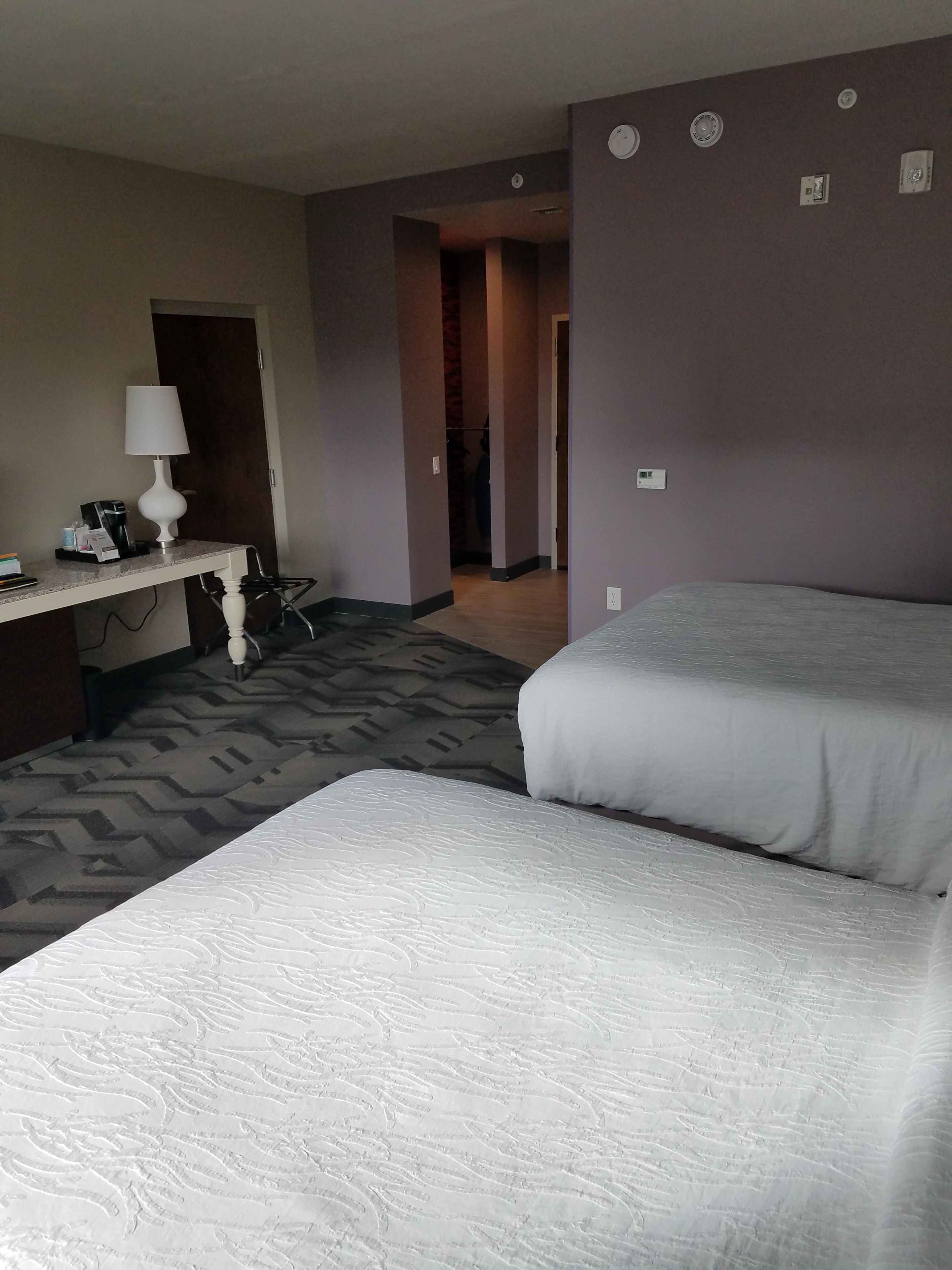 1 bedroom, premium bedding, blackout curtains, iron/ironing board