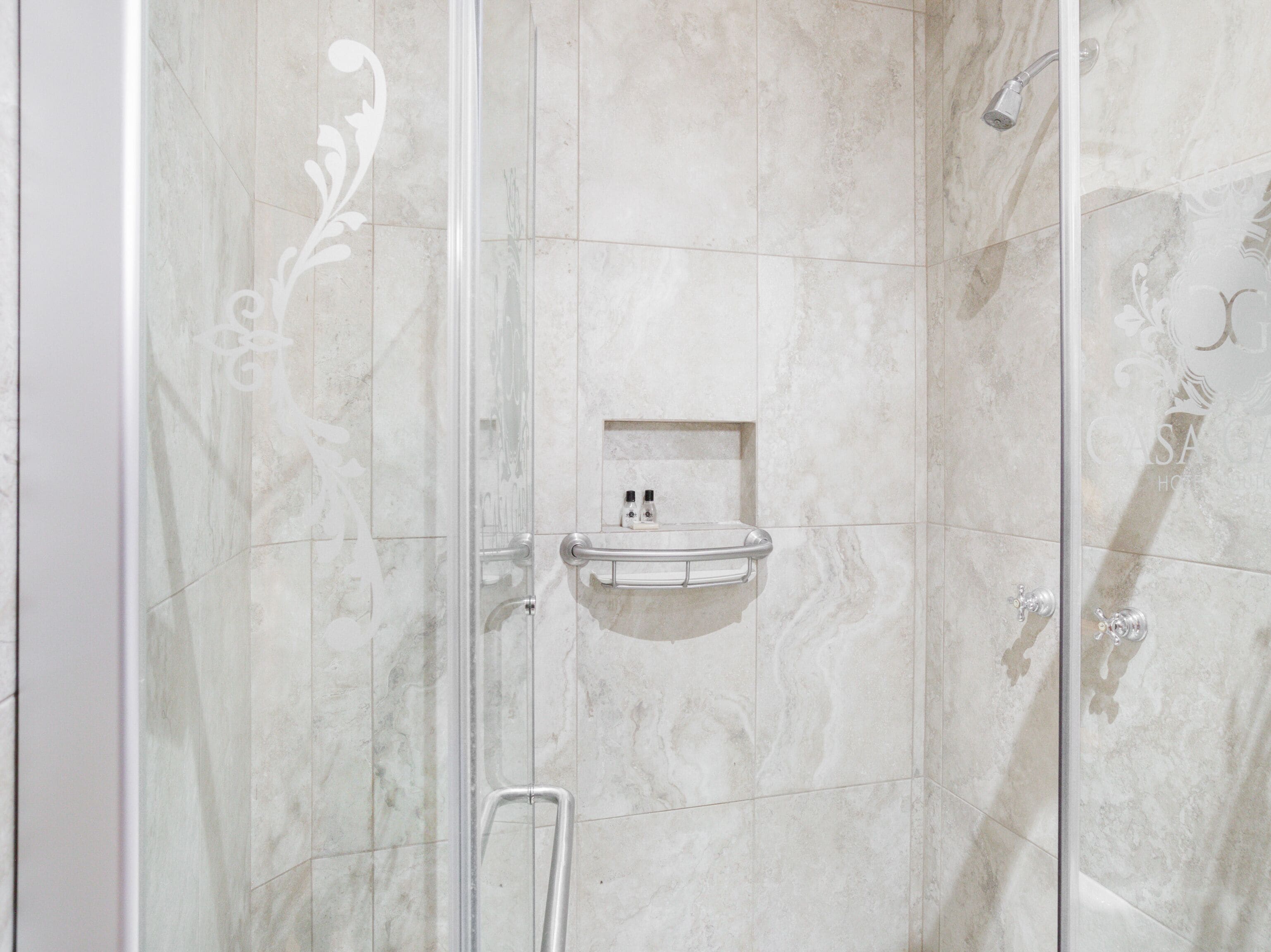 shower, free toiletries, hair dryer, bathrobes