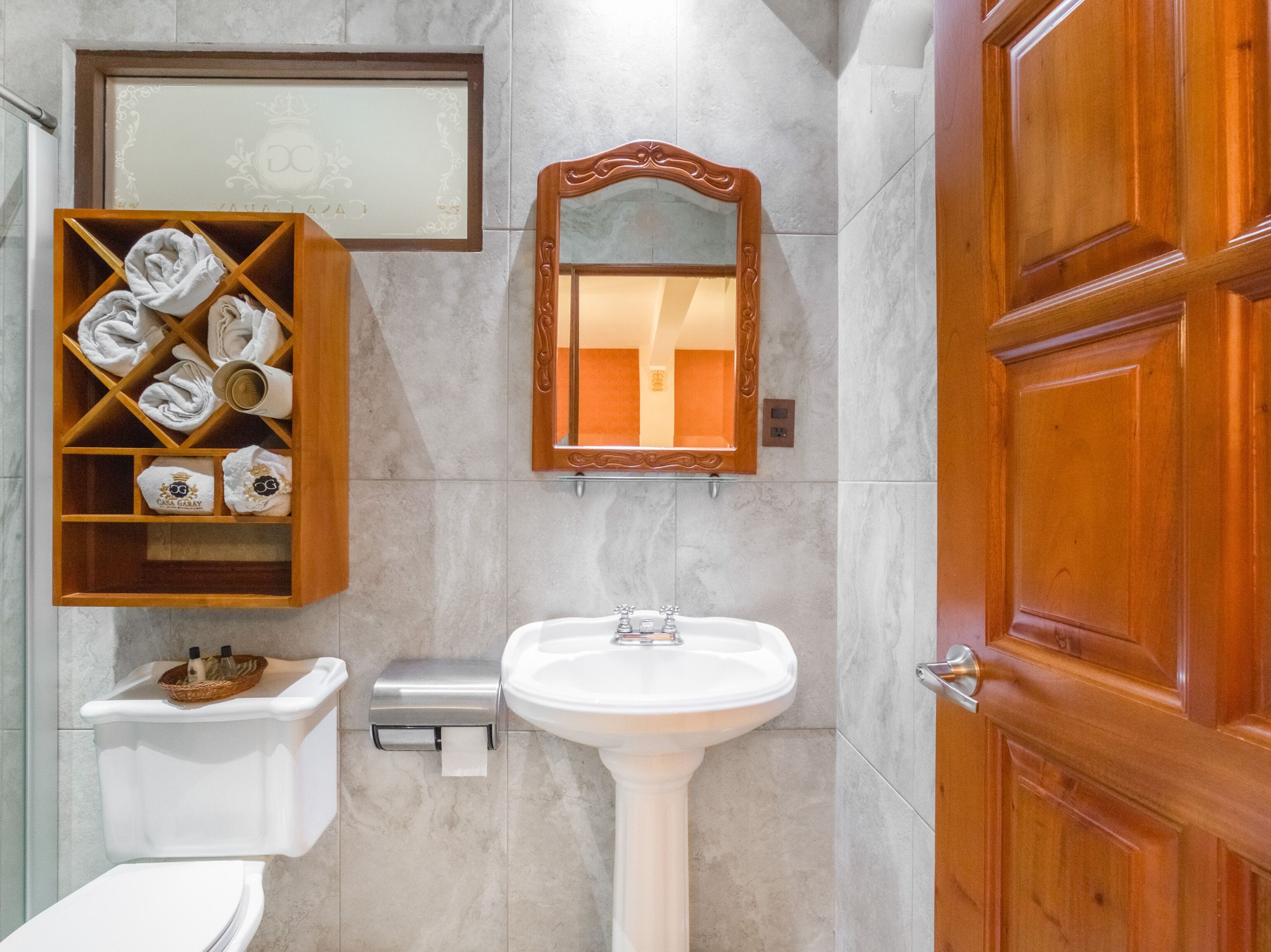 shower, free toiletries, hair dryer, bathrobes