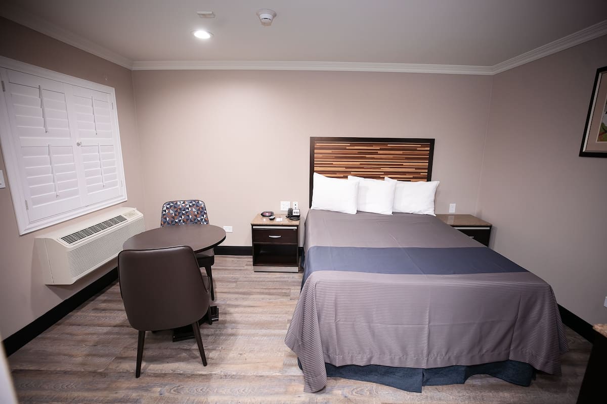Premium bedding, memory-foam beds, desk, iron/ironing board