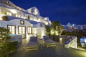 Superior Suite, Jetted Tub, Sea View | Terrace/patio - Atrina Canava 1894 (Santorini)