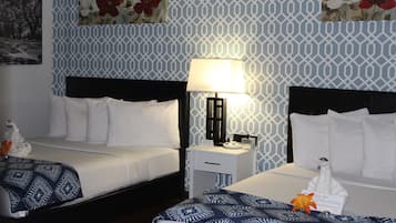 Desk, free WiFi, bed sheets