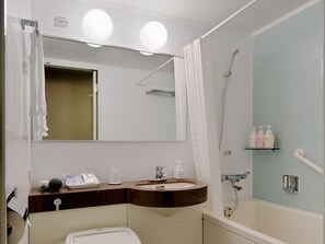Ensemble baignoire-douche, baignoire profonde