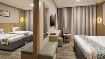 In-room safe, blackout drapes, soundproofing, iron/ironing board