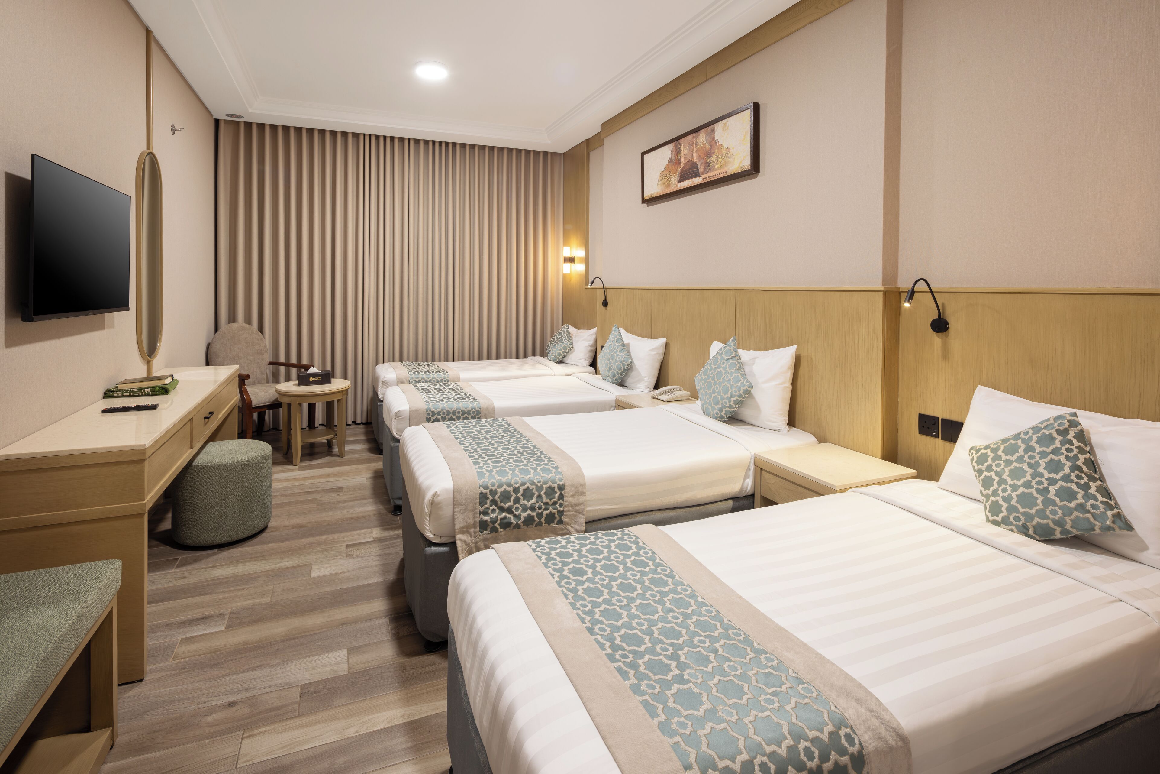 Caja de seguridad en la habitación y cortinas blackout 