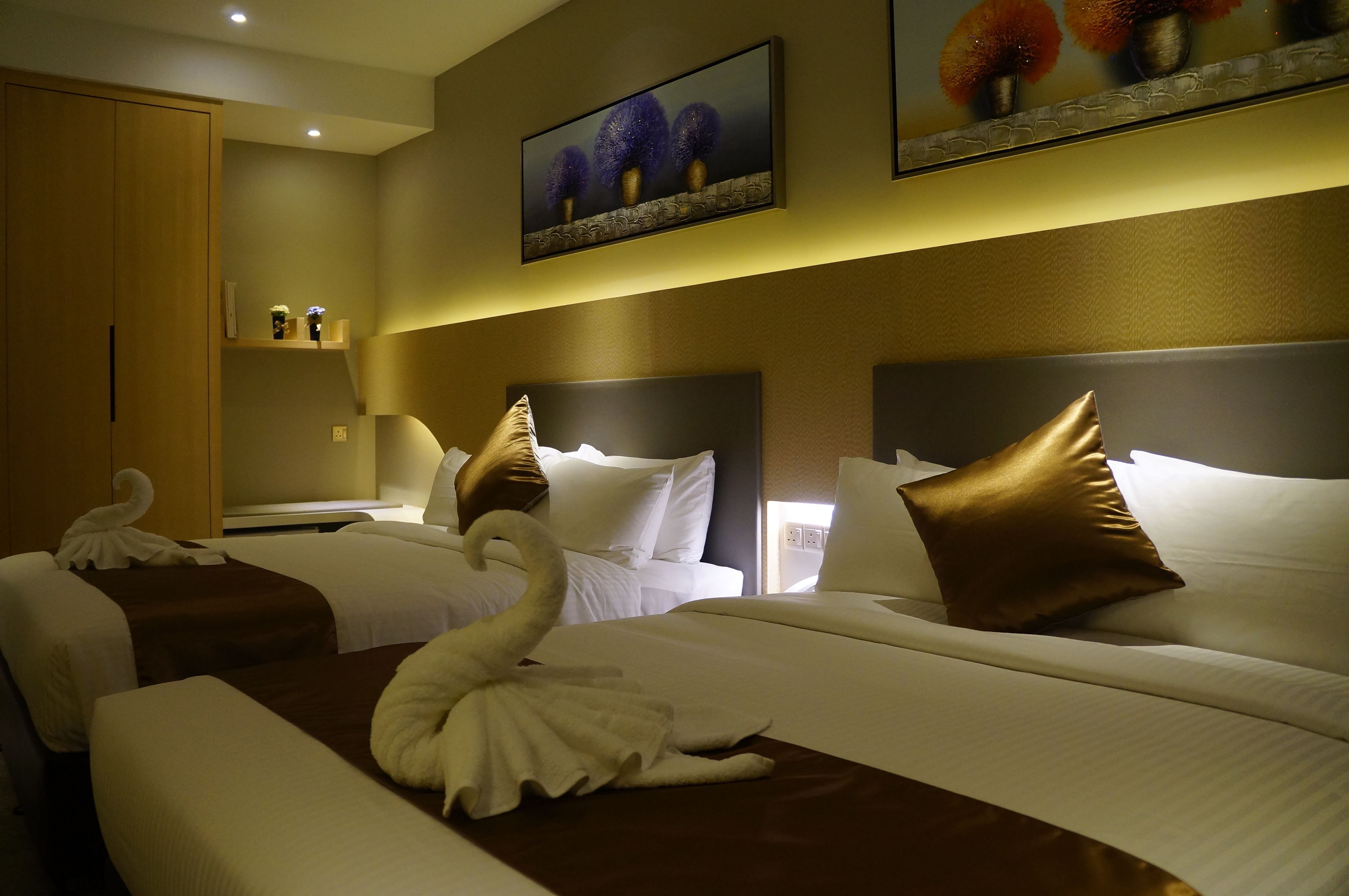 premier room, 2 queen beds | 1 bedroom, minibar, in-room safe, desk