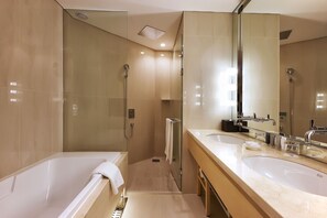 Free toiletries, hair dryer, bathrobes, bidet