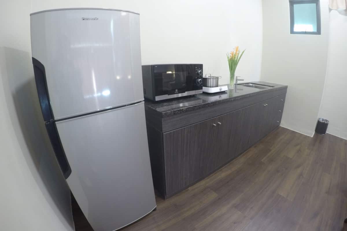 premium chalet | private kitchenette | fridge, coffee/tea maker, electric kettle