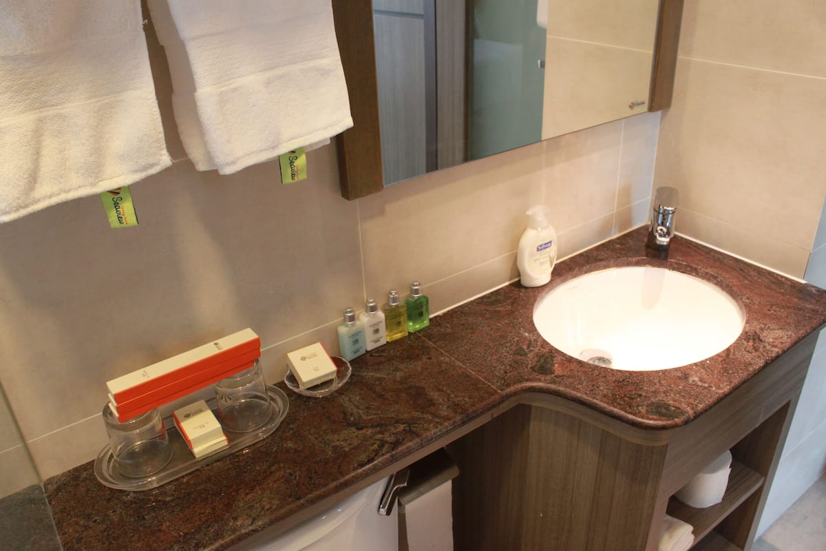 vip room | bathroom amenities | shower, free toiletries, slippers, towels