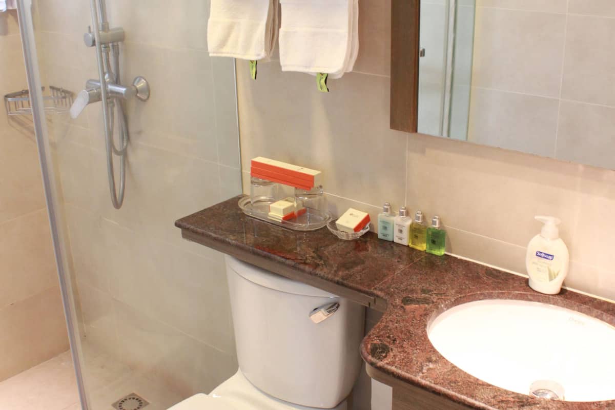 vip room | bathroom | shower, free toiletries, slippers, towels