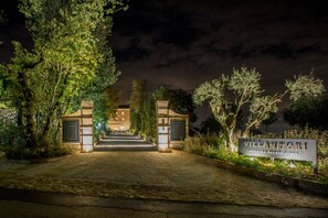 Front of property – evening/night