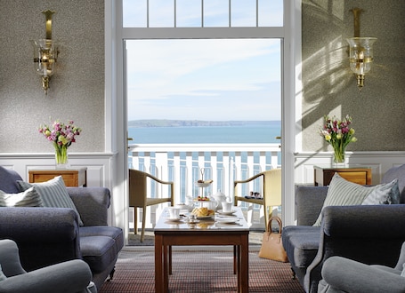 Sala de estar en el lobby. Dunmore House Hotel