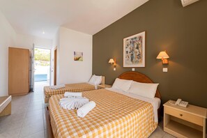 Standard Triple Room (2) | Blackout drapes, bed sheets - Summer View Hotel (Rhodes)