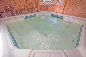 Cabin, 1 Bedroom | Outdoor spa tub