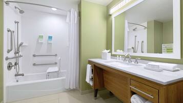 Free toiletries, hair dryer, towels