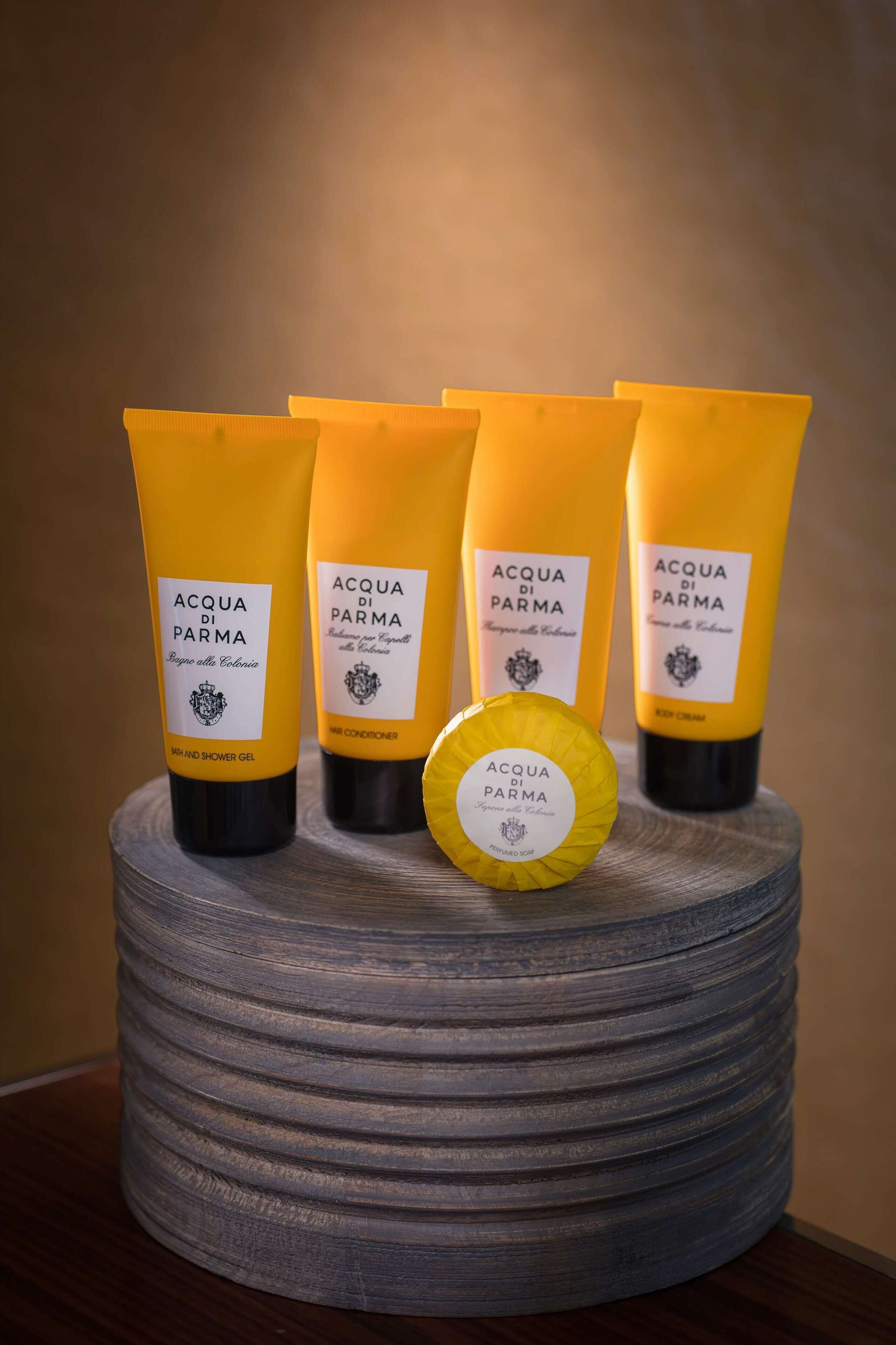 separate bathtub and shower, free toiletries, hair dryer, slippers