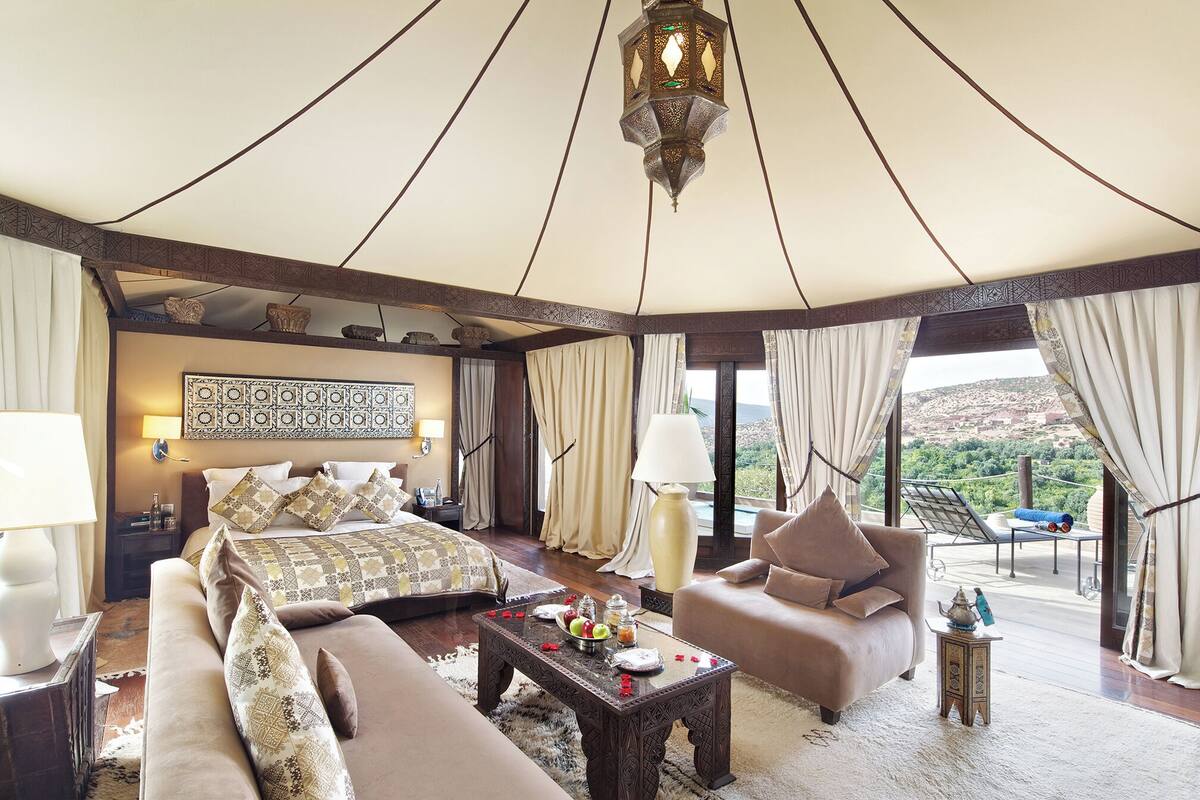 Suite, spabadekar (Berber Tented) | 1 soverom, italienske Frette-laken og sengetøy av topp kvalitet