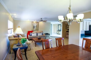 Standard House, 4 Bedrooms, Private Pool, Courtyard Area | Living area | Flat-screen TV, fireplace - Avalon - 4 Bedroom Home - Scottsdale (Scottsdale)