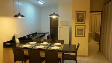 Family Duplex, 2 Bedrooms | Private kitchen | Fridge, microwave, oven, blender