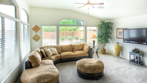 Traditional House, 4 Bedrooms, Private Pool, Courtyard Area | Living room | Flat-screen TV, fireplace - Glendale - 4 Bedroom Home (Glendale)