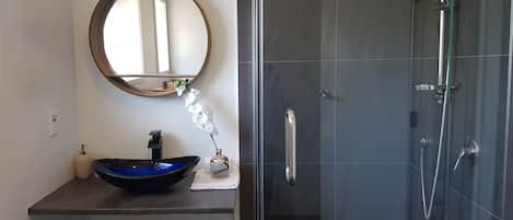 Regadera, amenidades de baño gratuitas, toallas