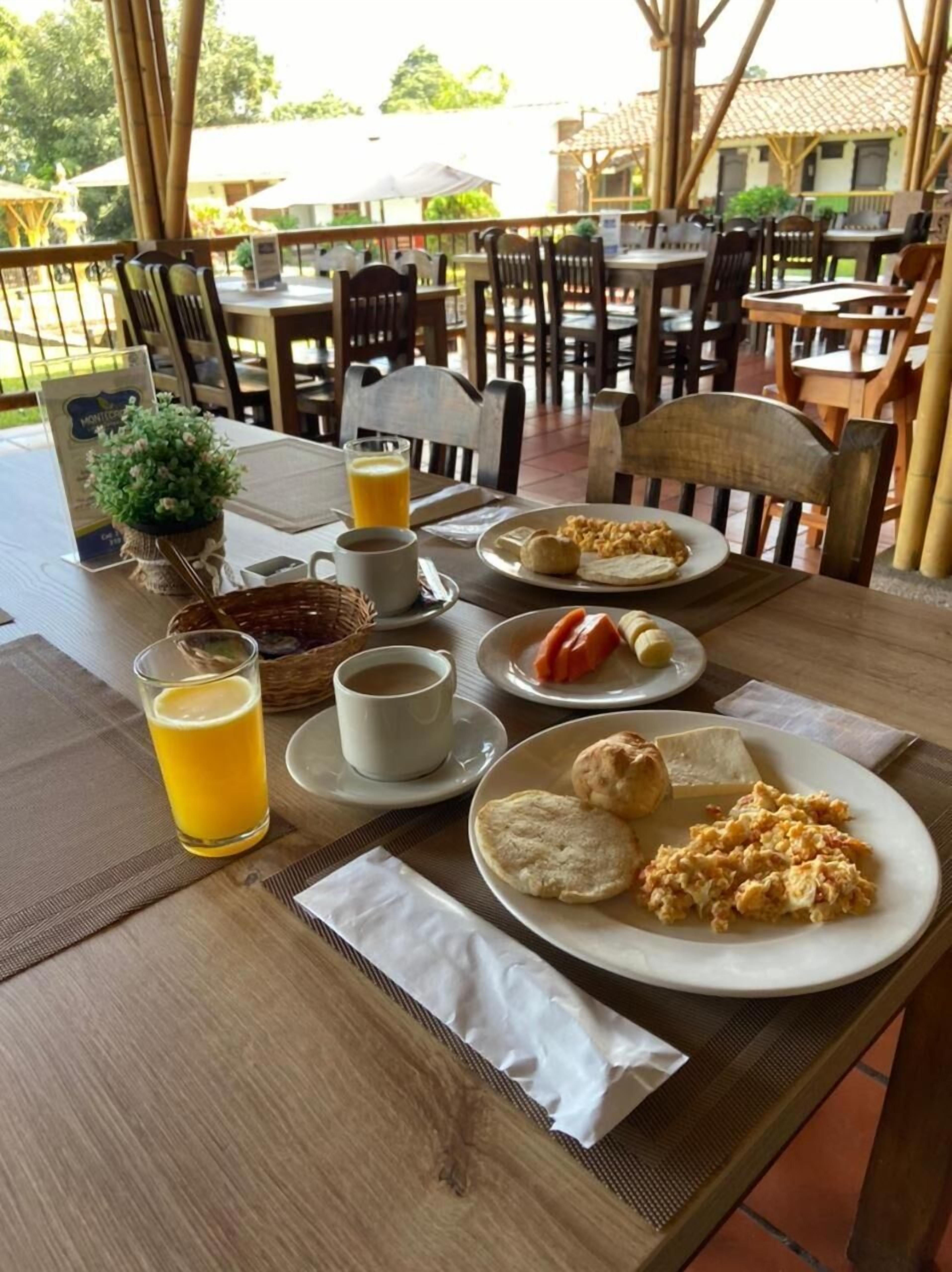 breakfast, lunch and dinner served