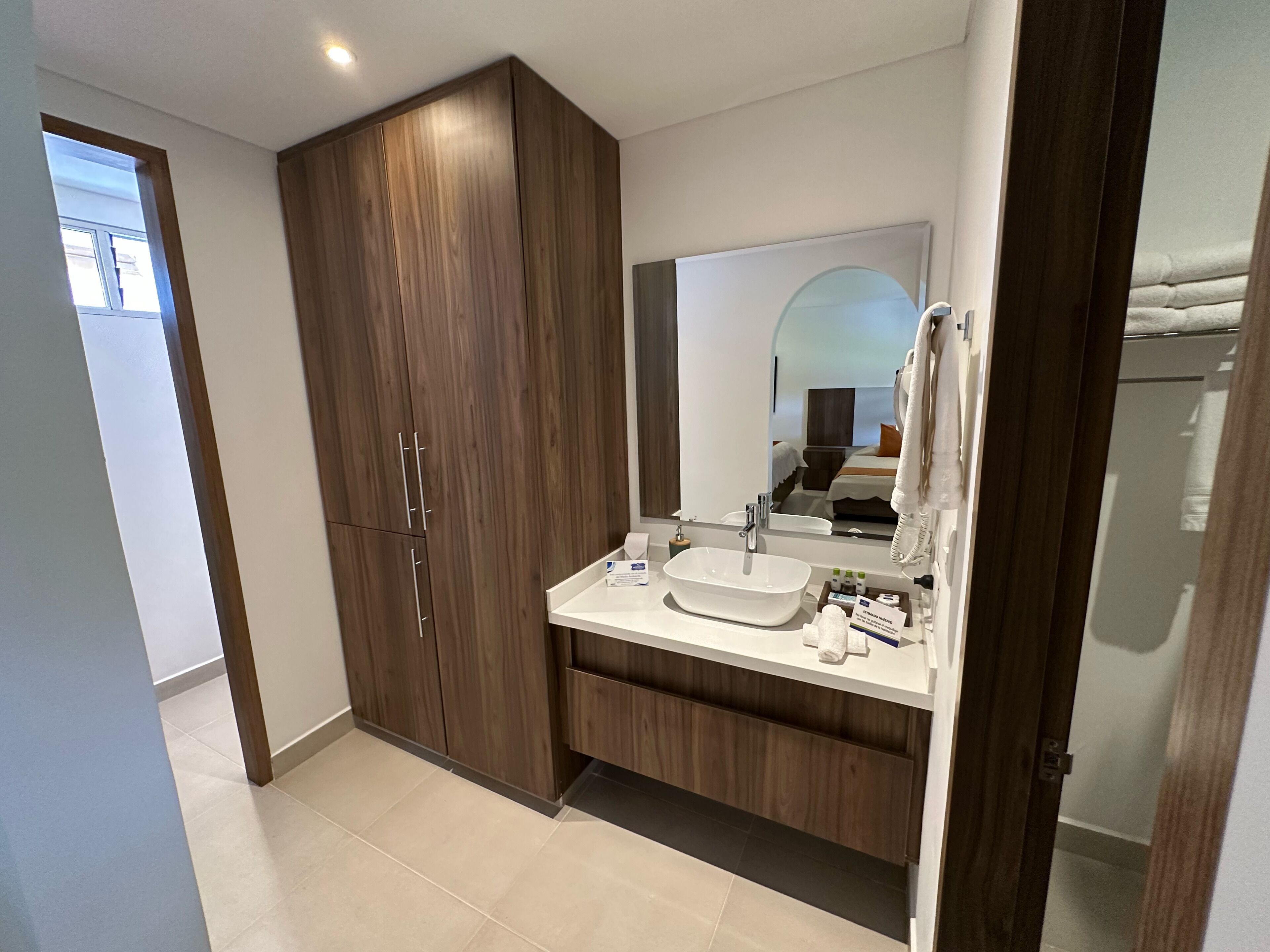 superior triple room | bathroom | shower, free toiletries, hair dryer, towels