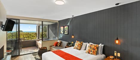 Premium bedding, desk, iron/ironing board, bed sheets