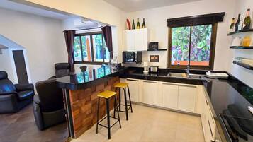 Luxury Villa, 5 Bedrooms, Pool Access, Beach View | Private kitchen | Full-size fridge, microwave, oven, stovetop