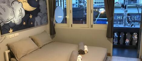 Double or Twin Room, 1 Queen Bed, Non Smoking, Shared Bathroom | Free WiFi