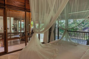 家庭别墅, 2 间卧室, 花园景观 | 客房内保险箱、办公桌、免费 WiFi、床单