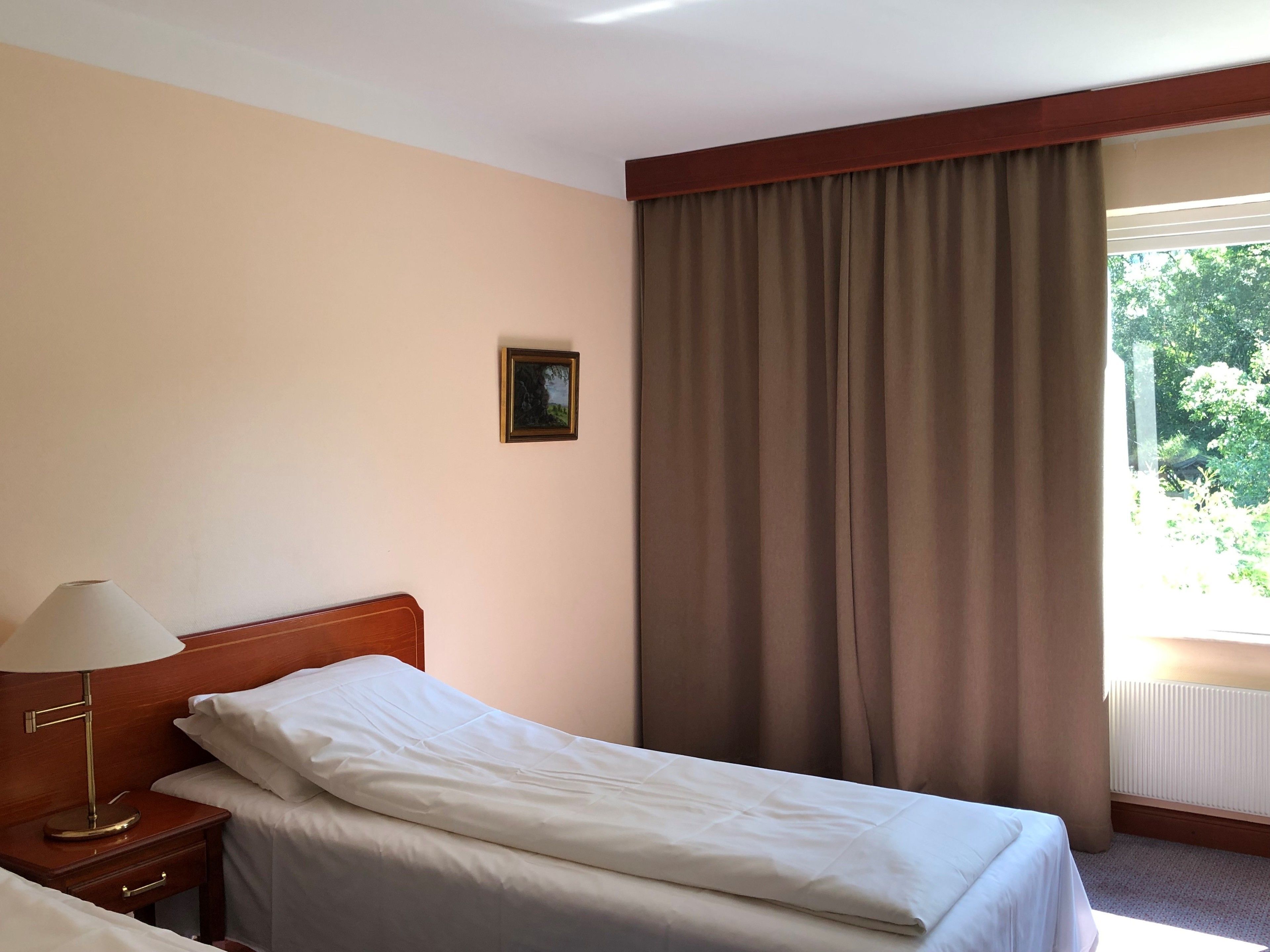 Pillow-top beds, desk, blackout curtains, free WiFi