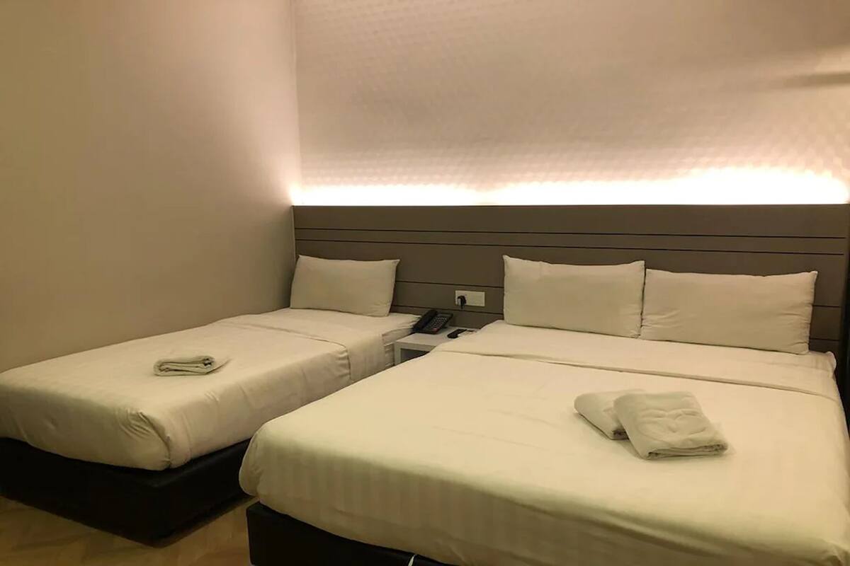 In-room safe, desk, soundproofing, iron/ironing board (on request)