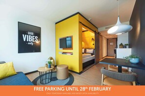 Studio XL | 1 室のベッドルーム、セーフティボックス (室内)、デスク、ノートパソコン用作業スペース