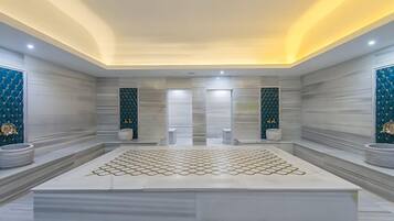 Sauna, steam room, Turkish bath, body treatments, hot stone massages