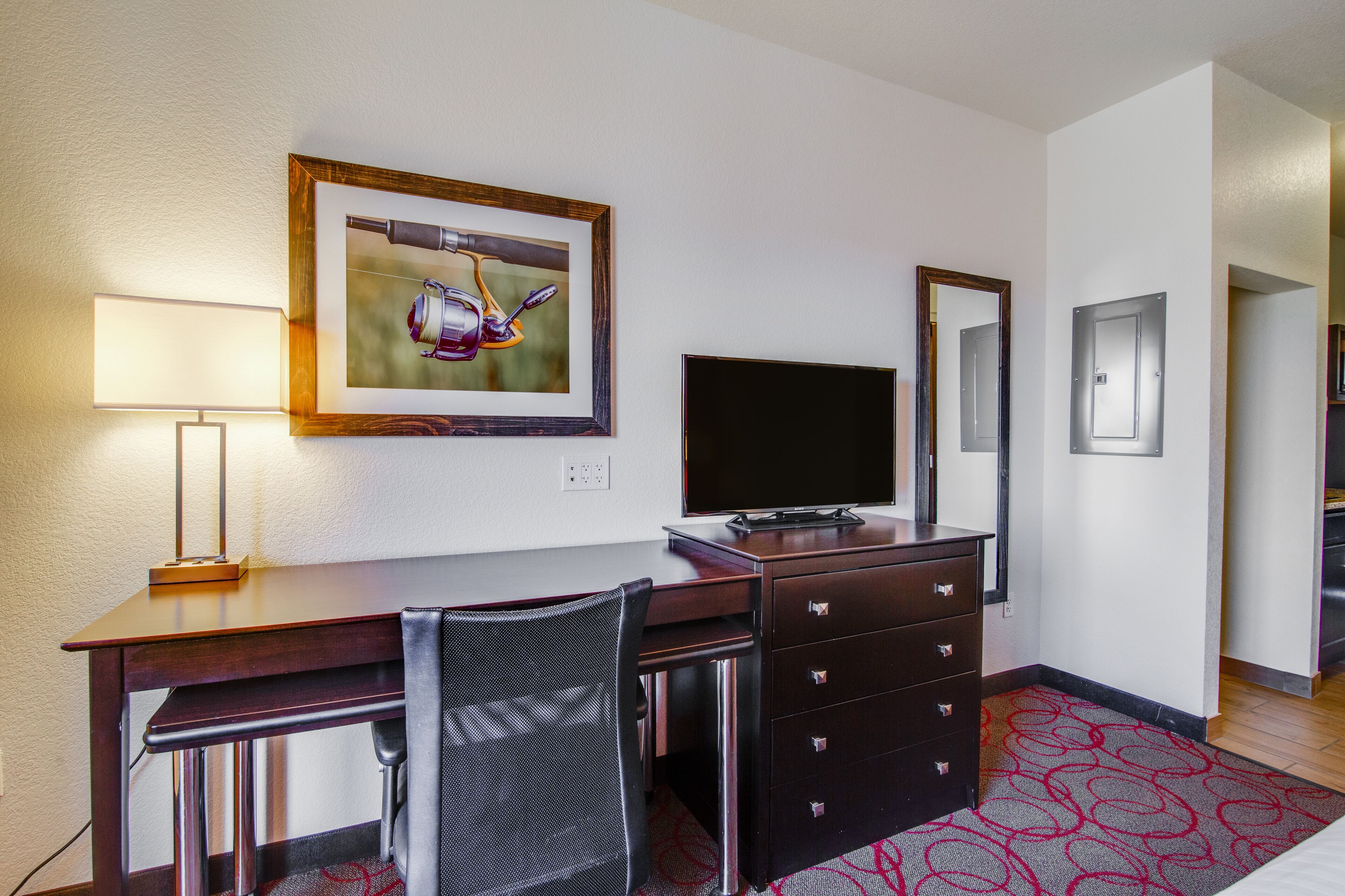 desk, laptop workspace, free wired internet, bed sheets