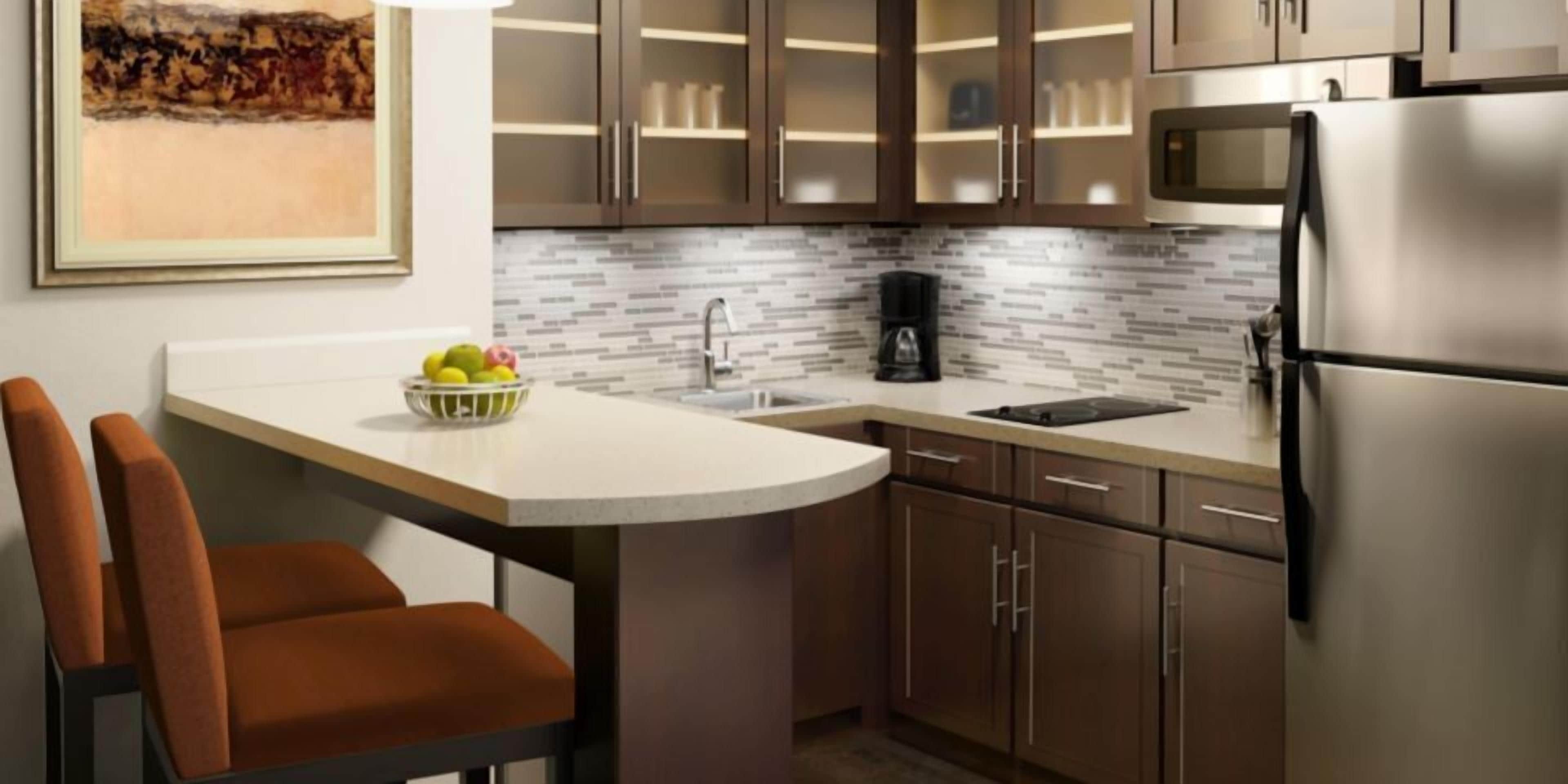 fridge, microwave, stovetop, dishwasher