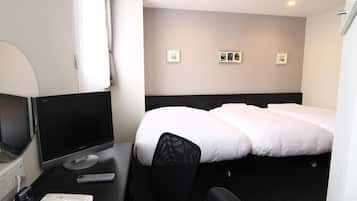Premium bedding, desk, free WiFi, bed sheets