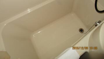 Combined shower/bathtub, hair dryer, bathrobes, electronic bidet
