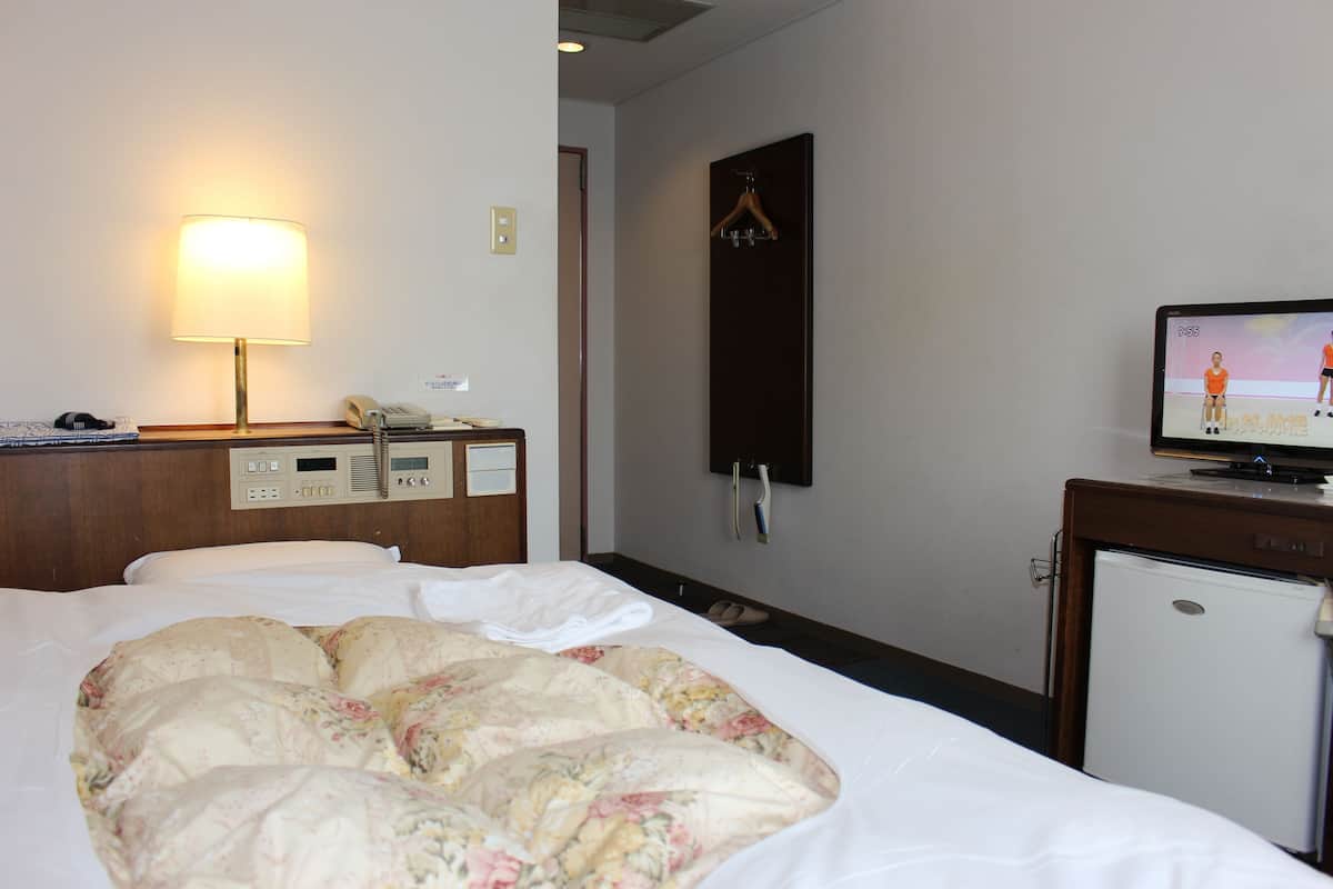 Desk, free WiFi, bed sheets