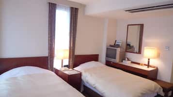 Desk, free WiFi, bed sheets