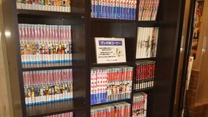A bookshelf filled with manga volumes. - Hotel Hyper Hills Hirosaki (Hirosaki)