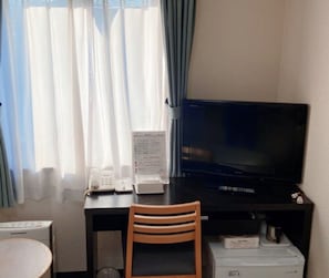 Desk, free WiFi, bed sheets