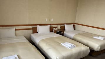 Desk, free WiFi, bed sheets