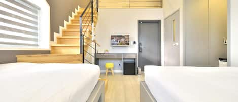 Literie de qualité supérieure, décoration personnalisée, bureau