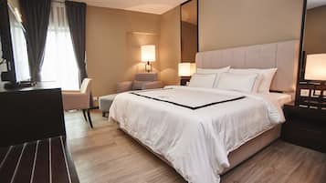 In-room safe, desk, blackout curtains, soundproofing